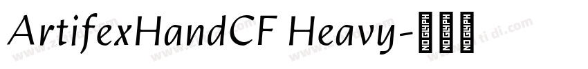 ArtifexHandCF Heavy字体转换